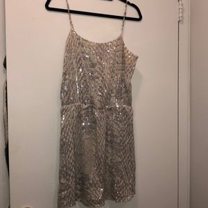 Parker sequin snake print dress
